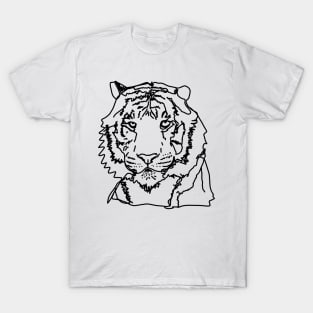 Minimal Tiger Face T-Shirt